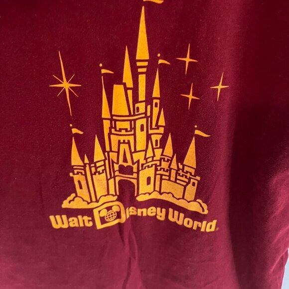 Disney World T-Shirt Walt Maroon Castle Youth XL - Picture 2 of 6